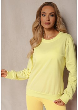 Żółta Bluza o Klasycznym Kroju ze Ściągaczami Gremia ze sklepu Renee odzież w kategorii Bluzy damskie - zdjęcie 172585318