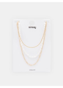 Sinsay - Naszyjniki 3 pack - złoty ze sklepu Sinsay w kategorii Naszyjniki - zdjęcie 172588186