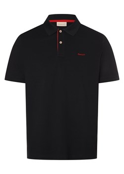 Gant Męska koszulka polo Mężczyźni Bawełna granatowy jednolity ze sklepu vangraaf w kategorii T-shirty męskie - zdjęcie 172588436