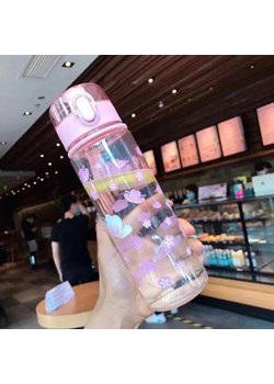 Butelka na wodę różowe wzory - 2 / 500ml ze sklepu Maybella.pl w kategorii Bidony i butelki - zdjęcie 172588946