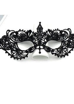Maska koronkowa rozbudowana z boku - Czarny / Uniwersalny ze sklepu Maybella.pl w kategorii Akcesoria do bielizny - zdjęcie 172589889