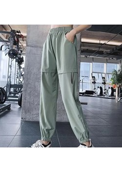 Spodnie dresowe odpinane nogawki - Zielony / M ze sklepu Maybella.pl w kategorii Spodnie damskie - zdjęcie 172590427