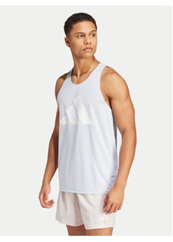adidas Tank top Run It IN0087 Błękitny Slim Fit ze sklepu MODIVO w kategorii T-shirty męskie - zdjęcie 172591679