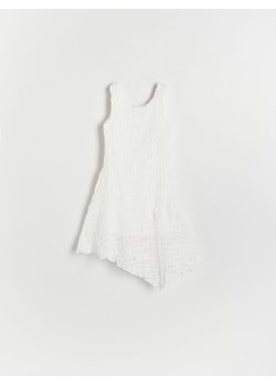 Reserved - Sukienka z asymetrycznym dołem - biały ze sklepu Reserved w kategorii Sukienki dziewczęce - zdjęcie 172592197