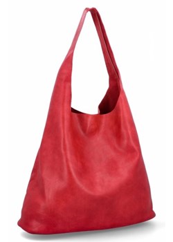 Duże Torebki Damskie Shopper Bag firmy Herisson Czerwone (kolory) ze sklepu torbs.pl w kategorii Torby Shopper bag - zdjęcie 172592537