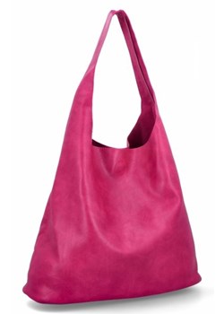 Duże Torebki Damskie Shopper Bag firmy Herisson Różowe (kolory) ze sklepu torbs.pl w kategorii Torby Shopper bag - zdjęcie 172592558