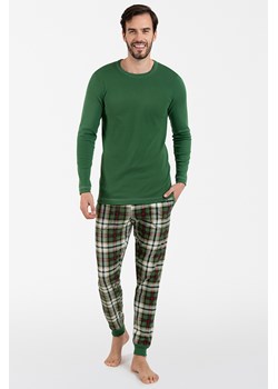 Piżama Italian Fashion Seward Bis dł.r. dł.sp. zielony/druk ze sklepu kontri.pl w kategorii Piżamy męskie - zdjęcie 172592795