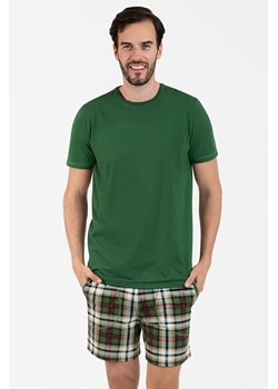 Piżama Italian Fashion Seward Bis kr.r. kr.sp. zielony/druk ze sklepu kontri.pl w kategorii Piżamy męskie - zdjęcie 172592857