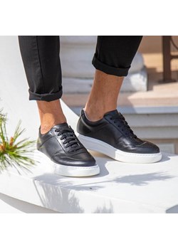 Czarne sneakersy męskie JUAN ze sklepu Domenoshoes w kategorii Trampki męskie - zdjęcie 172592937