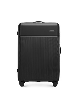 Duża walizka z ABS-u z pionowymi paskami czarna ze sklepu WITTCHEN w kategorii Walizki - zdjęcie 172592979