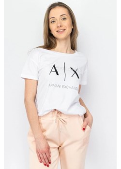 t-shirt damski  armani exchange 3dyt36 yj3rz 1000 biały ze sklepu Royal Shop w kategorii Bluzki damskie - zdjęcie 172594157