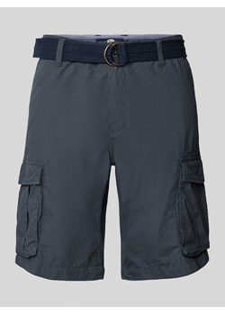 Szorty cargo o kroju regular fit z paskiem ze sklepu Peek&Cloppenburg  w kategorii Spodenki męskie - zdjęcie 172594475