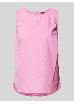 Top bluzkowy lniany z okrągłym dekoltem ze sklepu Peek&Cloppenburg  w kategorii Bluzki damskie - zdjęcie 172594546