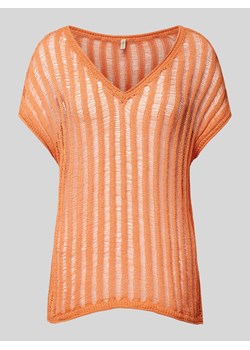Bluzka z dzianiny z dekoltem w serek model ‘Eman’ ze sklepu Peek&Cloppenburg  w kategorii Bluzki damskie - zdjęcie 172594827