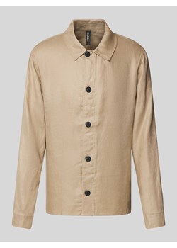 Koszula lniana o kroju regular fit z kołnierzykiem typu kent model ‘Peter’ ze sklepu Peek&Cloppenburg  w kategorii Koszule męskie - zdjęcie 172594966
