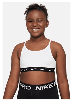 Stanik sportowy dla dużych dzieci (dziewcząt) (szersze rozmiary) Nike Dri-FIT One - Biel ze sklepu Nike poland w kategorii Staniki dla dziewczynki - zdjęcie 172595068