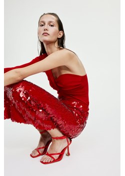 H & M - Drapowany top na jedno ramię - Czerwony ze sklepu H&M w kategorii Bluzki damskie - zdjęcie 172595076