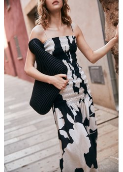 H & M - Długa sukienka z marszczeniem - Czarny ze sklepu H&M w kategorii Sukienki - zdjęcie 172595086