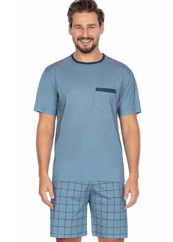 Dwuczęściowa piżama męska niebieska 459, Kolor niebieski, Rozmiar M, Regina ze sklepu Primodo w kategorii Piżamy męskie - zdjęcie 172596078