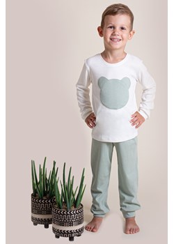 Bawełniana piżama chłopięca z misiem długi rękaw ze sklepu 5.10.15 w kategorii Piżamy dziecięce - zdjęcie 172596507
