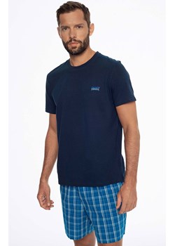 Bawełniana piżama męska Ever 41289-59X, Kolor granatowo-niebieski, Rozmiar 2XL, Henderson ze sklepu Intymna w kategorii Piżamy męskie - zdjęcie 172597419
