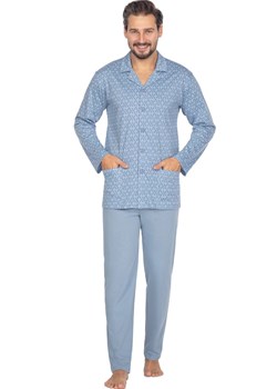 Rozpinana piżama męska niebieska 463, Kolor niebieski, Rozmiar M, Regina ze sklepu Intymna w kategorii Piżamy męskie - zdjęcie 172597478