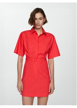 Mango Sukienka koszulowa Cirilia 67087124 Czerwony Regular Fit ze sklepu MODIVO w kategorii Sukienki - zdjęcie 172598116