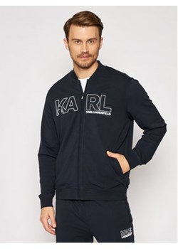 KARL LAGERFELD Bluza Sweat Zip 705034 511902 Granatowy Regular Fit ze sklepu MODIVO w kategorii Bluzy męskie - zdjęcie 172598218