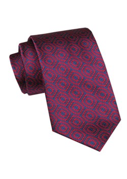 Elegancki Krawat Męski Angelo di Monti - Czerwień z Niebieskim, Geometria KRADM2109 ze sklepu JegoSzafa.pl w kategorii Krawaty - zdjęcie 172598679