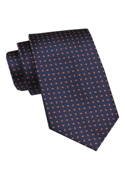 Elegancki Krawat Męski Angelo di Monti - Granatowy w Drobny Wzorek KRADM2103 ze sklepu JegoSzafa.pl w kategorii Krawaty - zdjęcie 172598695