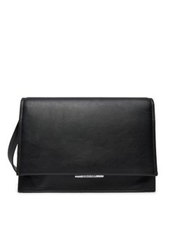 Torebka Calvin Klein Ck Linear Shoulder Bag K60K612158 Czarny ze sklepu eobuwie.pl w kategorii Listonoszki - zdjęcie 172598928