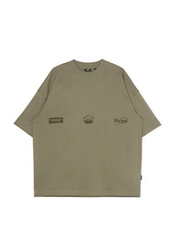 Cropp - Oliwkowa koszulka z nadrukiem - zielony ze sklepu Cropp w kategorii T-shirty męskie - zdjęcie 172599266