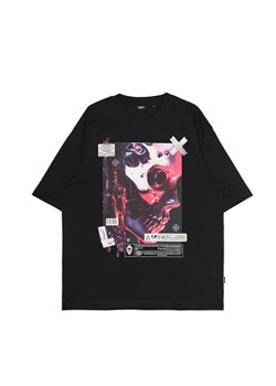 Cropp - Czarna koszulka typu comfort - czarny ze sklepu Cropp w kategorii T-shirty męskie - zdjęcie 172599269