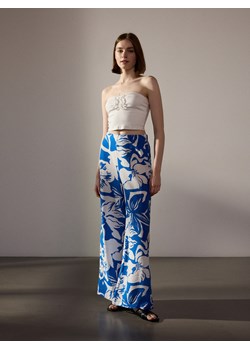 Reserved - Wzorzyste spodnie palazzo - niebieski ze sklepu Reserved w kategorii Spodnie damskie - zdjęcie 172599679