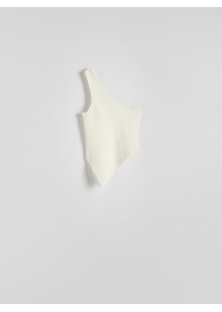 Reserved - Asymetryczny top - złamana biel ze sklepu Reserved w kategorii Bluzki damskie - zdjęcie 172599905