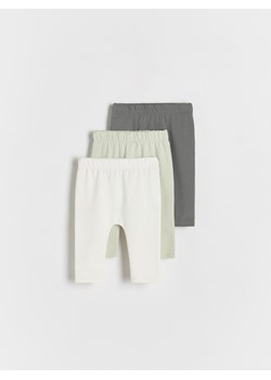 Reserved - Bawełniane spodnie 3 pack - ciemnoszary ze sklepu Reserved w kategorii Spodnie i półśpiochy - zdjęcie 172599935