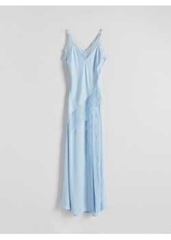 Reserved - Bieliźniana sukienka maxi - jasnoniebieski ze sklepu Reserved w kategorii Sukienki - zdjęcie 172600049