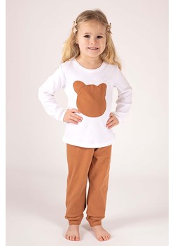 Bawełniana piżamka dziewczęca z długim rękawem i misiem ze sklepu 5.10.15 w kategorii Piżamy dziecięce - zdjęcie 172601318