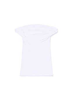 Cropp - Biała bluzka z kapturem - biały ze sklepu Cropp w kategorii Bluzki damskie - zdjęcie 172601617