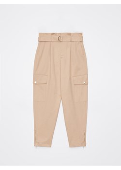 Mohito - Bawełniane spodnie - beżowy ze sklepu Mohito w kategorii Spodnie damskie - zdjęcie 172601687