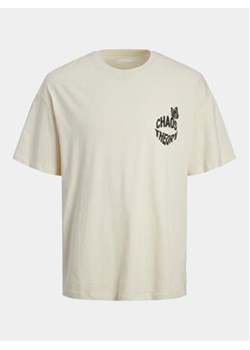 Jack&Jones T-Shirt Jorfrutti 12256926 Écru Wide Fit ze sklepu MODIVO w kategorii T-shirty męskie - zdjęcie 172602757
