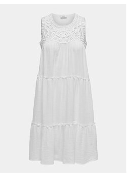 JDY Sukienka letnia Oda 15323448 Biały Regular Fit ze sklepu MODIVO w kategorii Sukienki - zdjęcie 172602778