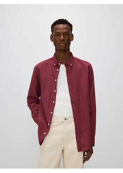 Reserved - Koszula regular z lnem - jasnofioletowy ze sklepu Reserved w kategorii Koszule męskie - zdjęcie 172603927