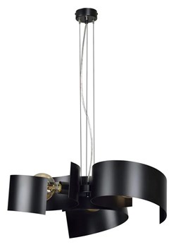 Czarna nowoczesna metalowa lampa wisząca - D012-Teviso ze sklepu Edinos.pl w kategorii Lampy wiszące - zdjęcie 172605065