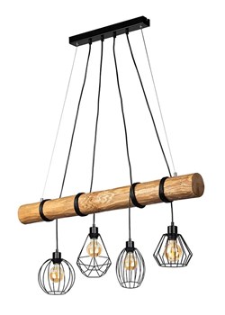 Loftowa lampa na belce sosna naturalna - A04-Grina ze sklepu Edinos.pl w kategorii Lampy wiszące - zdjęcie 172605329