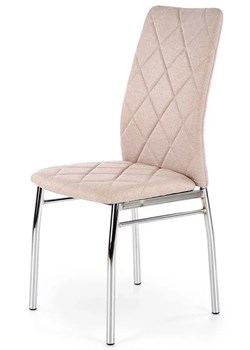 Krzesło pikowane Rankin - beżowe ze sklepu Edinos.pl w kategorii Krzesła - zdjęcie 172605568