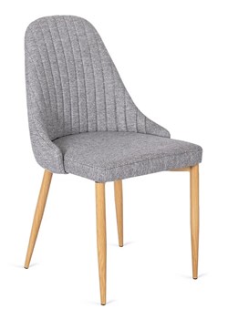 Szare krzesło tapicerowane - Azto ze sklepu Edinos.pl w kategorii Krzesła - zdjęcie 172605577