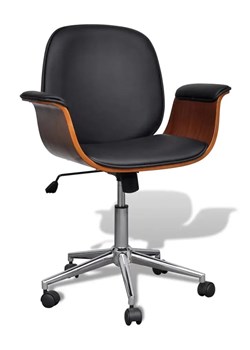 Czarny fotel biurowy na kółkach - Oxofi 4X ze sklepu Edinos.pl w kategorii Krzesła do biurka - zdjęcie 172605838