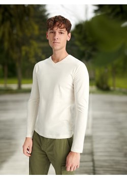 Sinsay - Koszulka - kremowy ze sklepu Sinsay w kategorii T-shirty męskie - zdjęcie 172609415