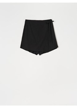 Sinsay - Spódnico-szorty z lnem - czarny ze sklepu Sinsay w kategorii Szorty - zdjęcie 172609535